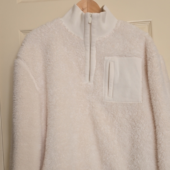 UGG Women's White Fleece Turtleneck Sweater - Picture 5 of 5